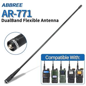 ABBREE AR-771 PRO SMA-암형 듀얼 밴드 고이득 안테나 (바오펑 UV-5R, BF-888S, UV-32, 콴셩 UV-K5, K6 무전기용)