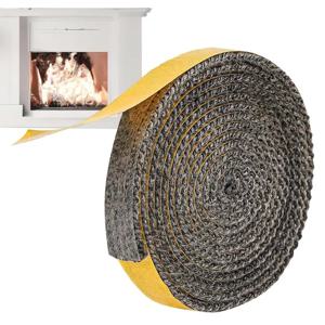 벽난로 씰 로프 자체 접착 유리 섬유 씰링 테이프 온도 방지 용광로 스토브 벽난로 용 도어 가스켓 테이프
