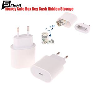 돈 안전 상자 키 현금 숨겨진 저장소 크리 에이 티브 가짜 충전기 알약 케이스 상자 컨테이너 숨기기 장소 도둑 방지