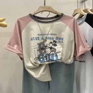 플러스 사이즈 여성용 코튼 티셔츠 여름 루즈핏 어깨삽입 반팔 라운드넥 한국 스타일 캐주얼 탑 ZSMZ 브랜드