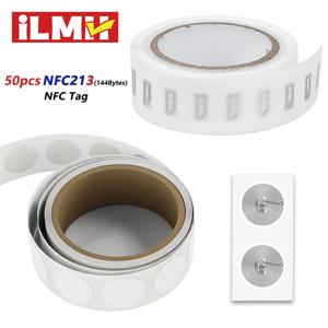100 개/몫 NFC Lable 태그 스티커 13.56MHz ISO14443A 213 스티커 모든 NFC 지원 전화 용 범용 Lable Ntag213 RFID