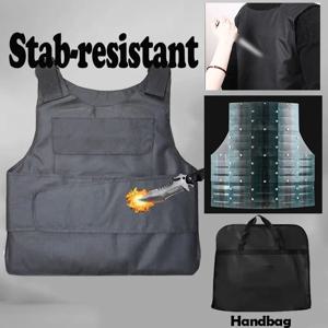 높은 망간 강철 하드 보안 찌르기 방지 조끼 야외 컷 증거 방지 펑크 조끼 갑옷 전술 방어 가드 의류