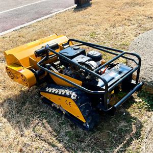 맞춤형 연료 전기 하이브리드 새로운 원격 제어 Flail 크롤러 잔디 깎는 기계