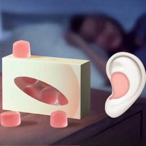 잠자는 6pcs 실리콘 왁스 귀마개 잠자는 수영 젤 귀 플러그 소음 제거 재사용 가능한 27dB 귀마개