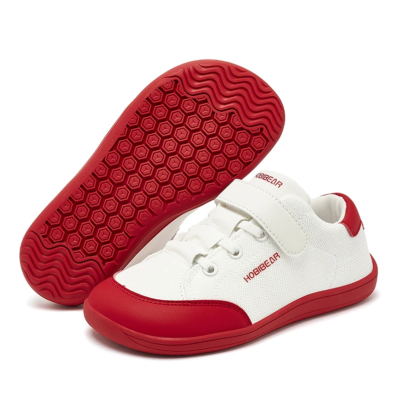 HOBIBEAR 메쉬 맨발 신발 소년 소녀 와이드 발가락 운동화 제로 드롭 운동화(유아 Little Big Kid)