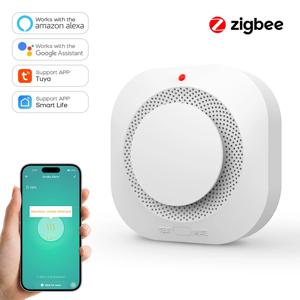 ZIGBEE 연기 감지기 홈 보안 - SmartLife 및 Tuya 호환성을 갖춘 고급 연기 감지기 및 화재 경보기 Gautone