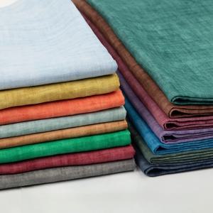 여름용 얇은 고품질 염색 순수 라미 의류 원단 순수 린넨 셔츠 바지 드레스 재봉 재료(미터 단위 판매)