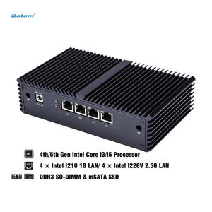 코텀 소프트 라우터 PC 코어 i3 i5 프로세서 탑재, 4개의 I210 1G LAN/ I226V 2.5G LAN, RS232, DDR3 RAM, mSATA SSD, 팬리스 PC X86
