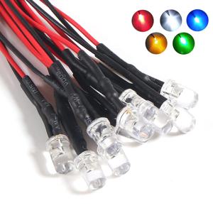 10pcs 5mm 미리 배선 된 LED 다이오드 12 볼트 Led 발광 다이오드 모델 구색 키트에 대 한 마이크로 Led 조명 다이오드