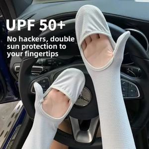 여름에 운전하는 여성을 위한 아이스 슬리브 장갑, 대형 자외선 차단 슬리브, 루즈핏, 자외선 차단, 통기성