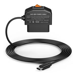 【2025-Electronics】{대시 캠 하드와이어 키트 USB C(OBD 전원 케이블 포함), 저전압 보호, 24시간 주차 감시