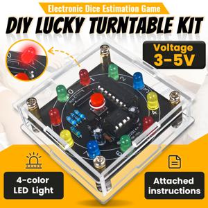 DIY LED 라이트 럭키 휠 전자 키트 NE555 CD4017 3V 전자 주사위 추정 게임 DIY 납땜 키트 3Pin 출력 펄스