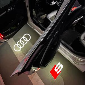 아우디 A3 A4 B8 8P 8V A6 C7 A5 Q5 B7 B6 B9 SLINE 쿼트로 RS Q3 Q7 S3 S4 S5 SQ5 S6 A8 용 자동차 도어 웰컴 라이트 LED 프로젝터 램프