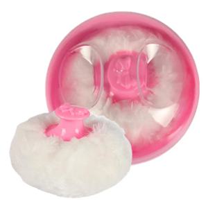 신생아용 부드러운 얼굴/바디 화장 파우더 퍼프, 탈카미 파우더 스펀지 박스 케이스 (퍼프 안전 잠금 장치 포함), 여행 필수품