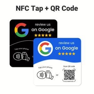 NFC 215 정사각형 프로그래밍 가능 구글 리뷰 카드 NFC 스테이션 테이블 13.56Mhz QR 코드 편집 가능 스탠딩 카드