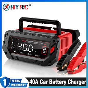 HTRC 40A/30A 자동차 배터리 충전기 6V/12V/24V 리튬인산철(LiFePO4) 자동차 충전기, 리튬, AGM, GEL, 납축전지용 자동차/오토바이 배터리 충전기
