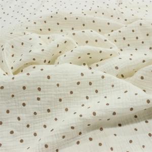 135x50cm 유아 및 어린이 의류, 잠옷 및 담요용 클래식 폴카 도트 코튼 더블 거즈 원단