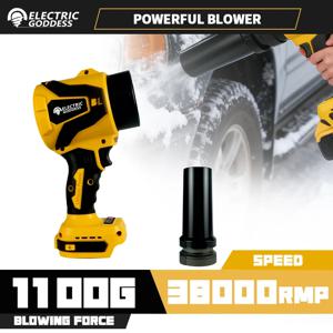 전기 여신 브러시리스 전기 송풍기 제트 팬 38000rpm 핸드헬드 리프 터보 블로워 먼지 제거기 듀월트 20v 배터리 핀용