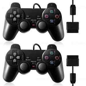 소니 PS2 게임패드용 유선 컨트롤러, 플레이스테이션 2 진동 쇼크 조이패드, 유선 USB PC 컨트롤러 액세서리