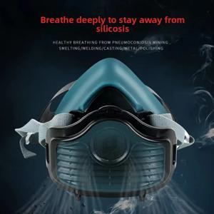 실리콘 방진 8016 자동흡입 필터 먼지 반마스크 호흡기 (스프레이 페인트, 집 장식, 연마 작업용)