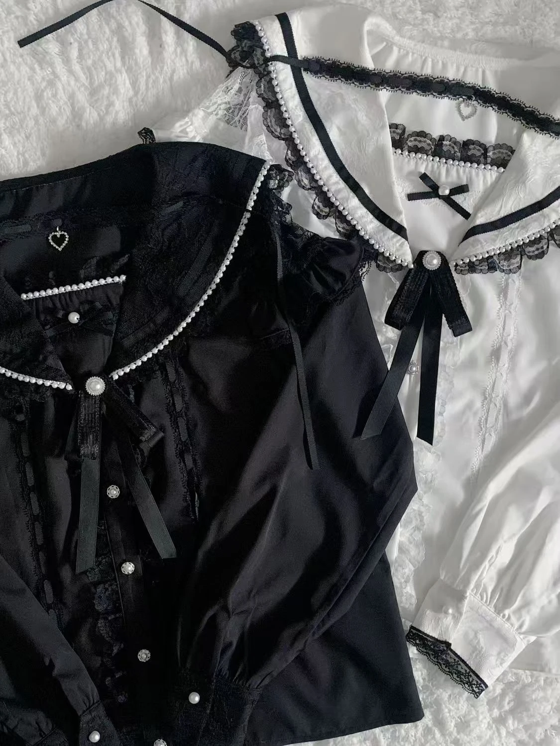 일본 달콤한 로리타 블라우스 2024 - 카와이 지라이 케이 Y2K 미적 셔츠 긴 소매 귀여운 우아한 여성용 탑