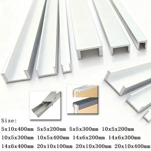 1/3/5개 알루미늄 U-채널 브래킷, 100mm 200mm 300mm 400mm DIY 프레임 레일, 유리 가이드 카드 슬롯, 로봇 자동차 모델 브래킷