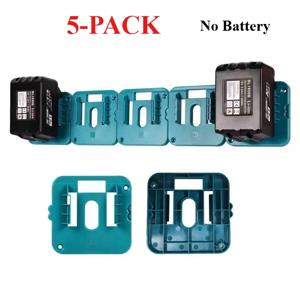 Makita 18V 리튬 이온 배터리 도구 용 5PCS 배터리 홀더 BL1860 BL1850 용 기계 홀더 스토리지 랙 벽 마운트 (배터리 없음)