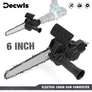 6인치 전기 사슬톱, 전기 드릴에서 전기 사슬톱으로 변환하는 장치, 홈 미니 사슬톱, 무선 전기 톱, 목재 절단 도구, 6인치 체인/가이드 바,