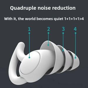 실리콘 방음 귀마개 소음 감소 수면 학생 기숙사 시끄러운 남성과 여성 작업 수면 소음 방지 성인