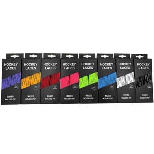 왁스 처리된 하키 스케이트 끈 84/96/108/120인치 박스 포장 아이스 하키 신발끈 이중 레이어 브레이드 추가 강화 신발끈