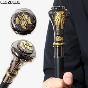 93cm 금색과 검은색 프리메이슨리 VG 토템 지팡이 남녀 패션 지팡이 크로시어 노브 스틱