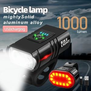 자전거 헤드라이트 LED 자전거 전조등 타입-C 충전식 자전거 램프 초경량 핸들바 라이트 방수 사이클링 플래시라이트