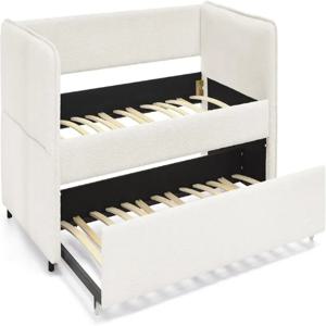 팝업 트런들이 있는 패브릭 데이베드, 트런들이 있는 트윈부터 킹사이즈까지의 데이베드, 어린이 및 청소년을 위한 현대적인 확장형 데이베드 프레임