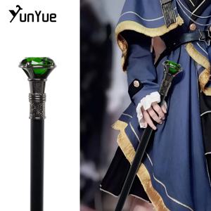 은색 그린 다이아몬드 타입 워킹 케인 신사 우아한 패션 아트 장식용 지팡이 여성 빈티지 파티 코스프레 왕笏