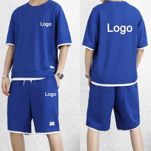 맞춤형 프린트 티셔츠 반바지 2피스 세트 남성 여름 패션 반팔 트랙수트 세트 반바지 스트리트웨어 티셔츠