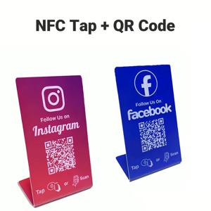 NFC 215 프로그래밍 가능 QR 코드 구글 리뷰 카드 NFC 스테이션 테이블 NFC 인스타그램 페이스북 TK 카드 스탠딩 브랜드 브래킷