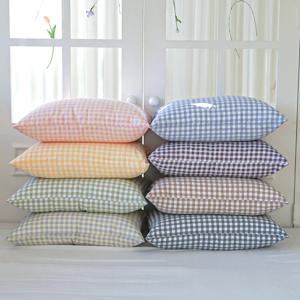 1+1 루시드슬립 드림체크 먼지없는 베개커버 40x60/50x70cm 8colors 지퍼형 체크무늬 베개 시트 2pc