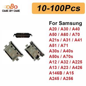 10-100개 삼성 A20 A30 A40 A50 A60 A70 A12 A32 A13 A23 A15용 충전 포트 도크 플러그 USB 충전기 커넥터 소켓 수리