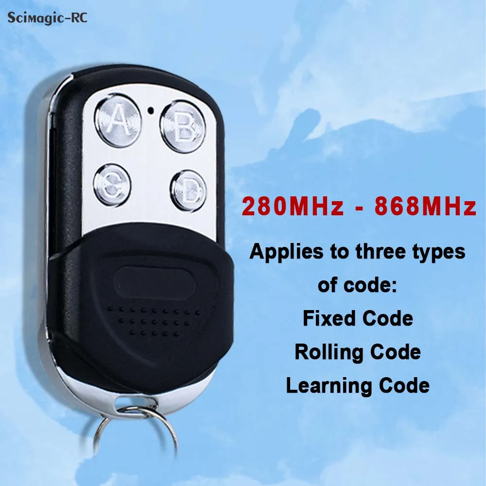 범용 다중 주파수 차고 제어 도어 원격 컨트롤러 280-868mhz 게이트 제어 433mhz 315 390 Rfid 복사기 복사기