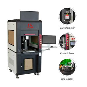 200W 3D 파이버 레이저 마킹기 금속 보석 PVC용 딥 각인 절단기 (밀폐형)