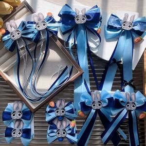 주토피아 수제 헤어 액세서리 토끼 경찰관 주디 어린이 헤어 클립 액세서리 코스프레 액세서리