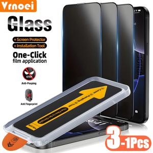 3-1개입 먼지 없는 설치 프라이버시 스크린 보호필름 아이폰 16 14 13 12 11 15 17 프로 맥스 안티 스파이 글라스 스크린 보호필름