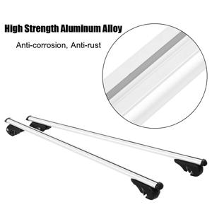 120cm 알루미늄 합금 실버 자동차 루프랙 바 잠금식 레일 짐 운반대 자동차 루프 바 자동차 루프