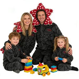 데모고르곤 식물 디자인의 새로운 성인용 원지 - 편안하고 휴일 파티에 완벽한 크리스마스 스트레인저 파자마