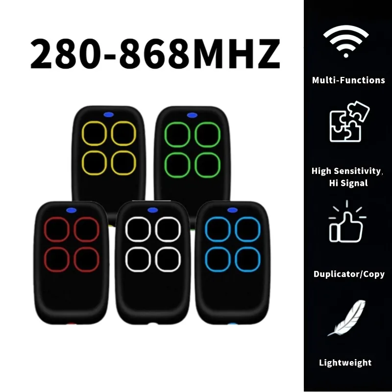 다중 주파수 280MHz-868MHz 복사기 송신기 TOP432NA, TOP432EV, TOP432EE 차고 문 원격 수동 버튼과 호환 가능