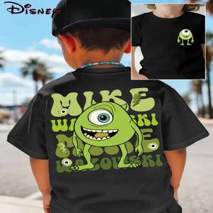디즈니 픽사 몬스터스 유니버시티 마이크 와조스키 남아용 티셔츠 - 공식 마이크 와조스키 몬스터 디자인 루즈핏 라운드넥