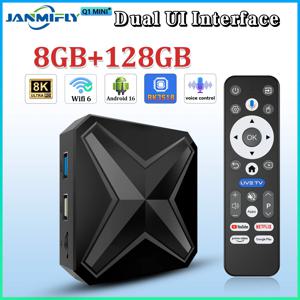 2026 신형 스마트 TV 박스 Q1MINI+ 듀얼 UI 인터페이스 안드로이드 16 RK 3518 구글 어시스턴트 HD 8K 비디오 미디어 플레이어 셋톱박스
