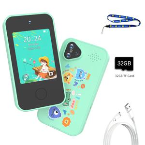 어린이를 위한 미니 휴대용 스마트폰, 듀얼 카메라 사진촬영, 1080P 비디오 녹화, 생일 및 새해 선물용 조기 교육용