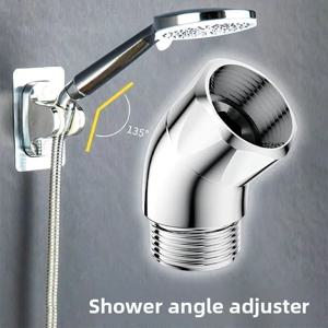 135도 샤워헤드 각도 조절 ABS 플라스틱 인터페이스 노즐 브래킷 4인치 엘보 어댑터 액세서리 샤워 액세서리