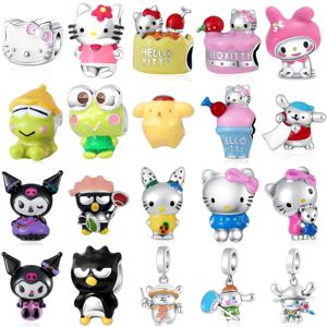 2026년 핫셀링 925 실버 만화 귀여운 고양이, 개구리, 비즈 펜던트, 오리지널 팔찌 DIY 액세서리에 적합한 정교한 주얼리